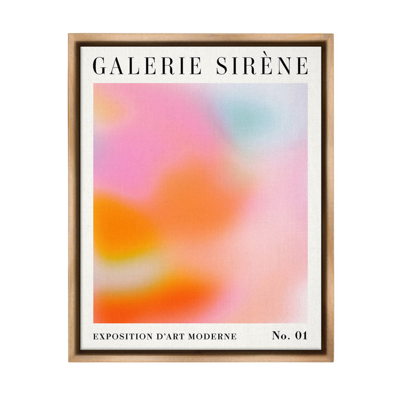 «Bold Ombre Motif» par Victoria Barnes sur toile, Cadre flottant orme Montalcino, H 21 po x l 17 po