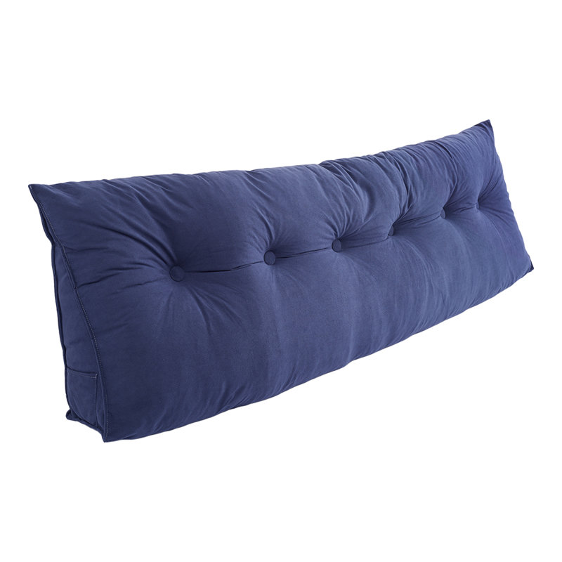 Cotton Rectangular Backrest, Dark Blue, 180cm W x 20cm D