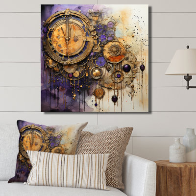 Mauve et jaune, collage intemporel I - Classics, art mural