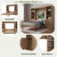 Lit escamotable en bois avec tablettes et armoires de rangement