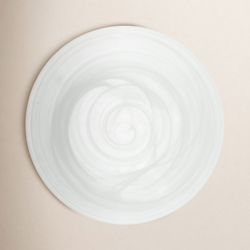 La Jolla Glass Dinnerware 8.25" Dessert Plate, White