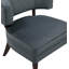 Élégant fauteuil d'appoint en velours gris foncé rembourré en tonneau de bois massif de luxe pour salon 1 pièce