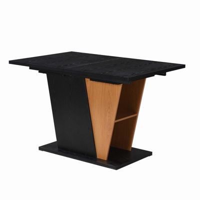 Sapphire 61.81" Wooden Extendable Dining Table With Storage by Ivy Bronx
