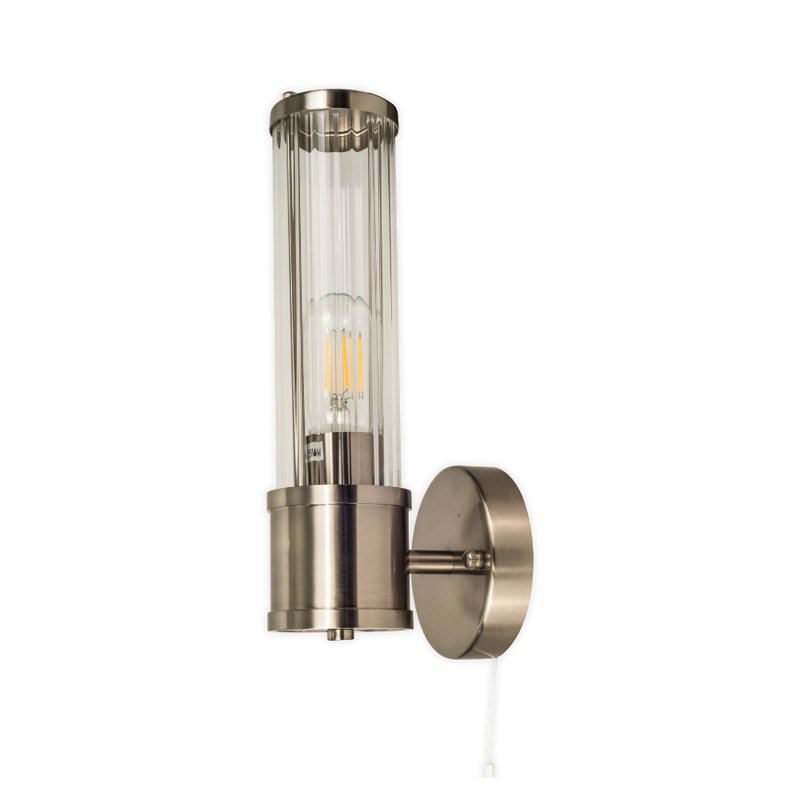 Verdie Armed Sconce, Satin Nickel