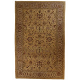 Global Rug One-of-a-Kind Hand-Knotted Pishawar Brown/Gray/Green 13'8" x 15'11" Wool Area Rug