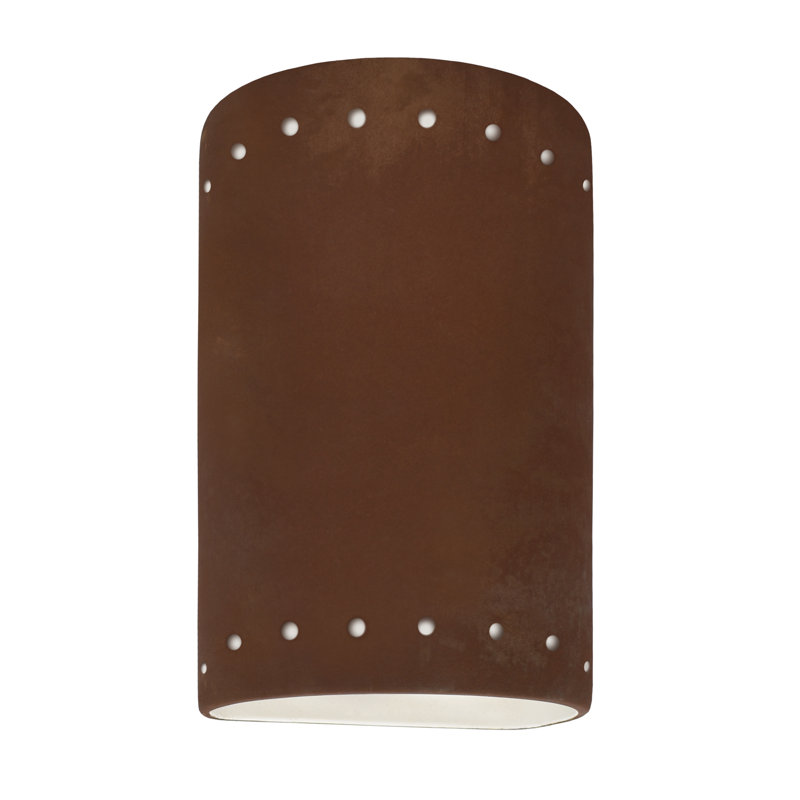 Plafonnier encastré d'extérieur Rossleigh, Non, Vraie rouille, H 9,5 po x l 5,25 po x P 4,5 po