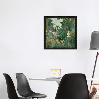The Equatorial Jungle, 1909 by Henri Rousseau - Floater Frame Painting on Canvas