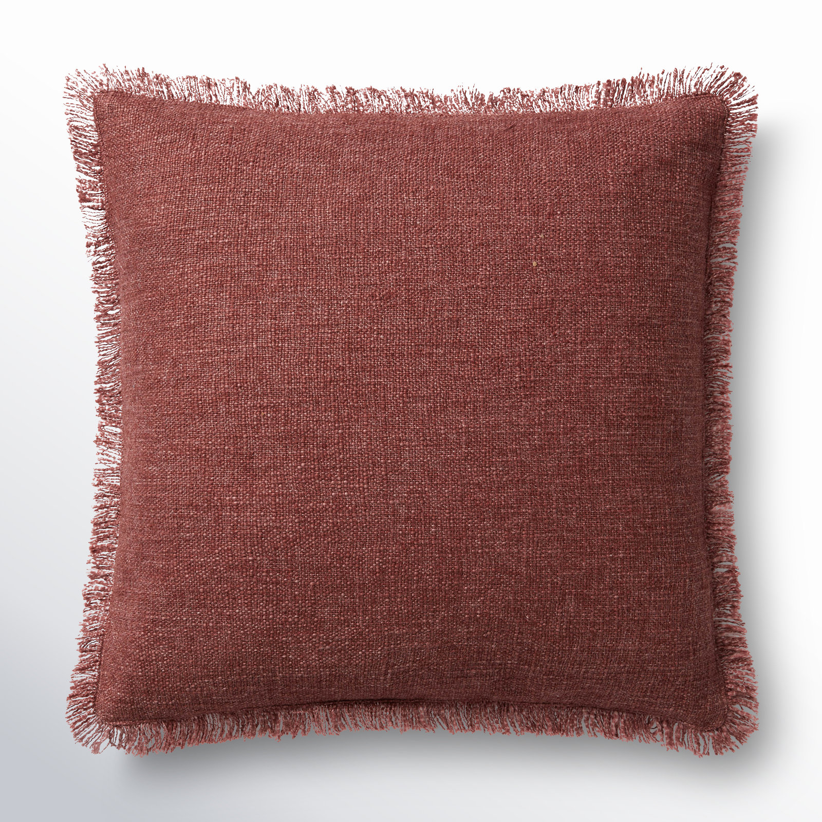 Amber Lewis x Loloi Sable Pillow, Wine, 18" x 18", Pillow Cover Only - No Insert