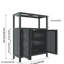 Armoire noire pour salle de bain et salon, présentoir de rangement multifonctionnel, surface lisse