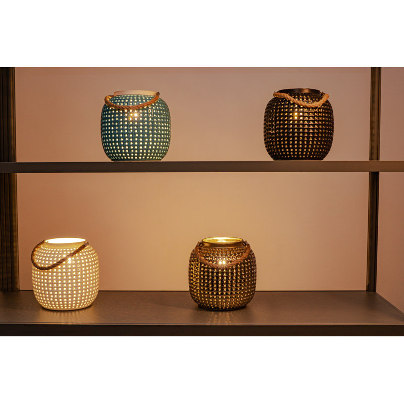 Hughestown 65cm Gold Standard Table Lamp, Turquoise