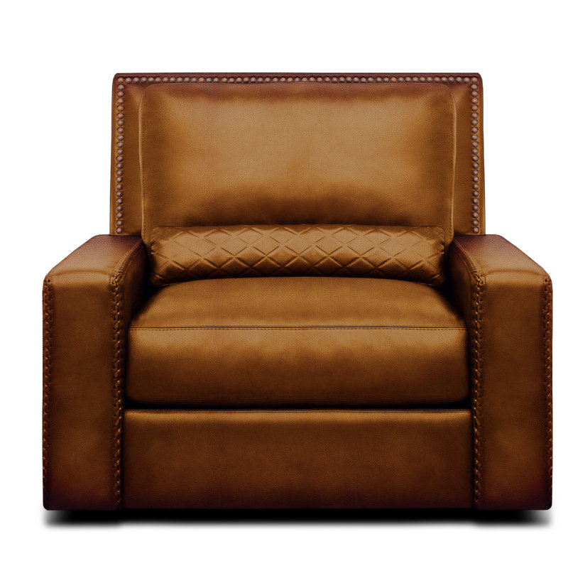 Urban Cowboy Leather Swivel Chair And A Half, Nutmeg, Bison (Legends)