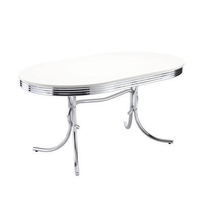 Table contemporaine blanche et ovale pour la salle à manger - attrait moderne dans la pièce