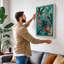 Tropical Garden Pattern Botanical - Wrapped Canvas-2027981395-2027981385