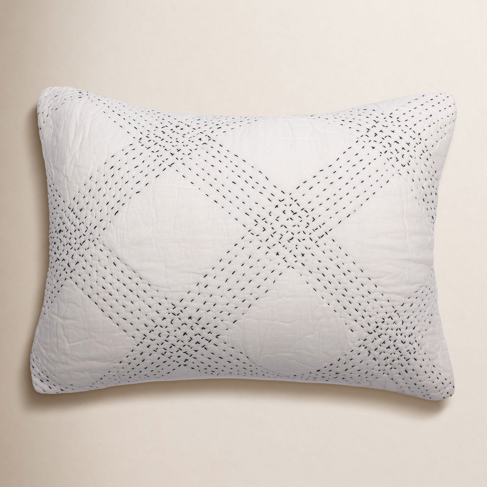Feba Cotton Shams, Indigo, Standard/Twin