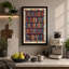 Bookshelf in Colour Modern - Wrapped Canvas-1741670908-1741670906