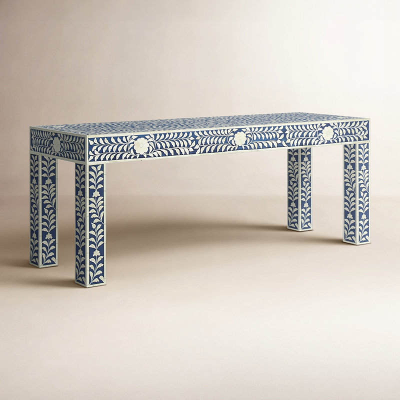 Vivienne Bone Inlay 47.5"W Bench