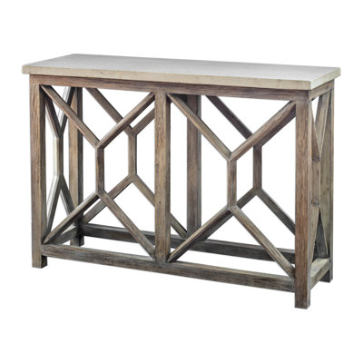 Charma 41'' Stone Top Console Table