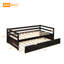 Lit de jour avec cadre gigogne, taille simple, espresso-1887064726