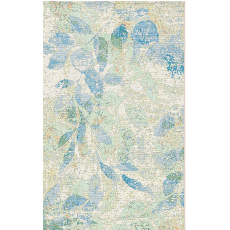 Tapis d'intérieur / extérieur à motif floral Bonard 500 Performance, Rectangle 5 pi 3 po x 7 pi 6 po
