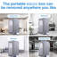 Portable Steam Grey Mini Plus - Spa personnel avec générateur et télécommande. Chaise pliable. Installation facile. Chauffage rapide. Ul accrédité. Tissu. 360 degrés. Element. Améliore la douceur de la peau