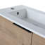 Ensemble de meuble-lavabo mural simple avec plateau en céramique Anwira-2123264514