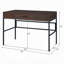 Bureau d'écriture à 1 tiroir en chêne et noir avec port USB-1917590459