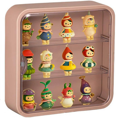 Clear Display Case For Figures Wall-Mounted & Desktop