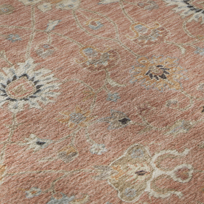 Premium Machine Washable Ducote AMF1137 Global Rug, Rectangle 8' x 10'