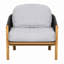 Fauteuil club d'extérieur en bois avec coussin-465557755