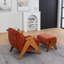 Fauteuil rembourré avec repose-pieds Betty Chenille-958435363