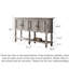Buffet rétro européen multi-rangement avec pieds tournés élégants-1115519698