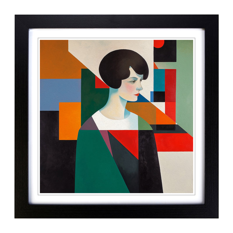 Single Picture Frame Print on Wood, Black Framed