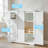 31.5" W Bathroom Cabinet, Freestanding Storage Cabinet with 4 Drawers, Double Doors & Adjustable Shelf-219654124