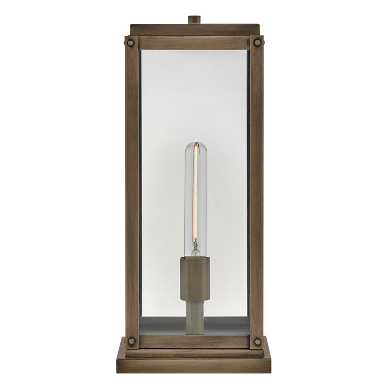 Max Pier Mount Outdoor Lantern, Burnished Bronze, Yes
