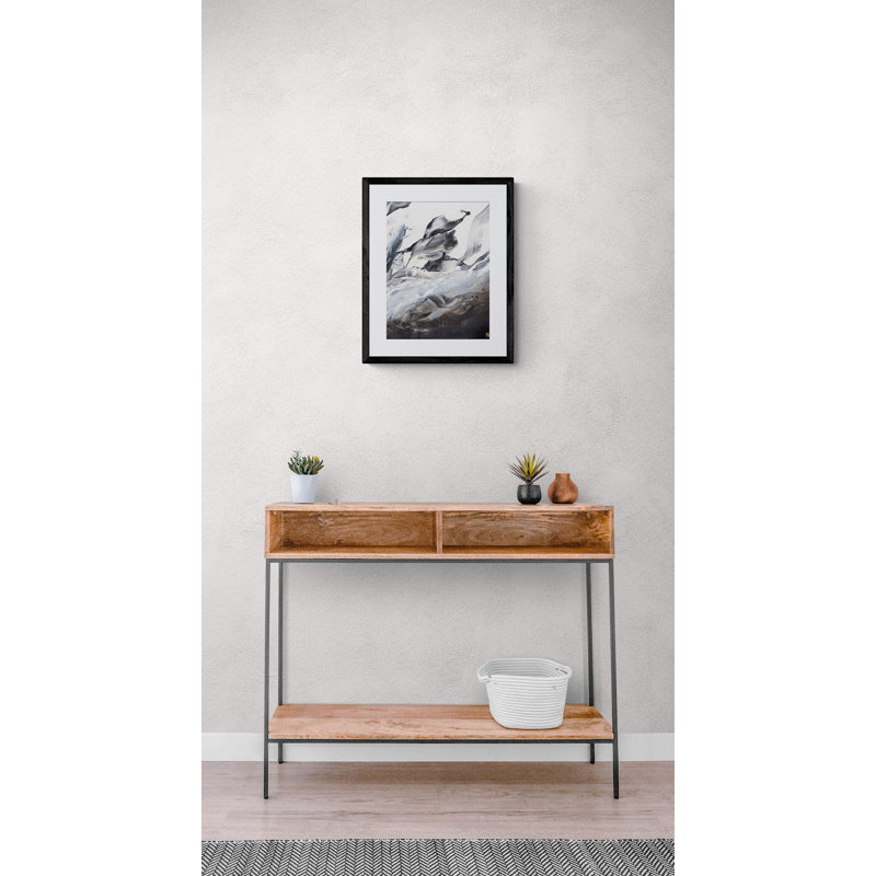 Deux Waterbird II by Novi Lim, Black Framed Paper, 30" H x 24" W