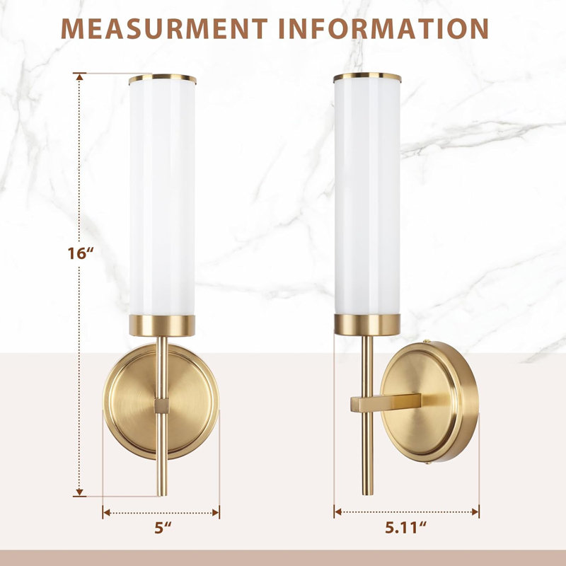 Modern Hardwired Wall Sconces Set Of Two With Glass Shade, 60W E26 Bulb Compatible For Indoor Living Room, Bedroom, Corridor, And Stairs