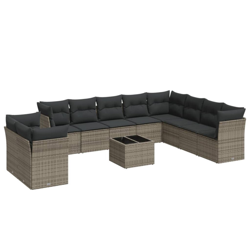 Grand canapé modulaire en rotin PE Vidaxl