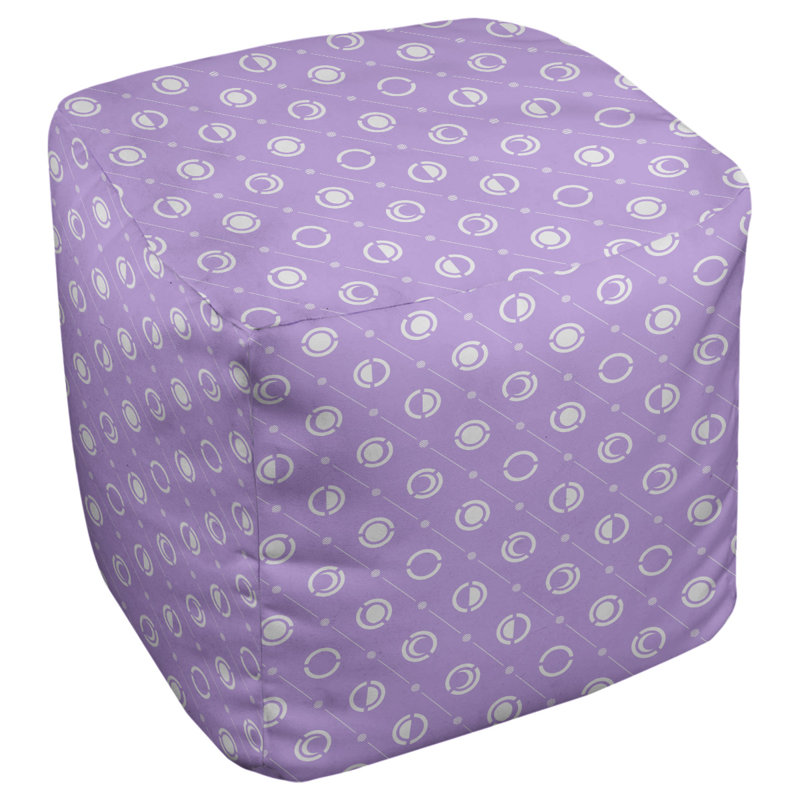 Repose-pieds à cubes à deux phases de couleur lune, Mauve / blanc