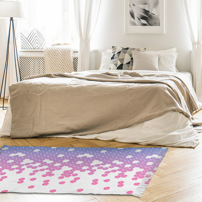 Tapis mauve/beige cube culbutage Mcguigan, Non