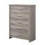 Ensemble de rangement pour chambre à coucher 3 pièces Harmony en gris vieilli avec commode, commode et table de chevet