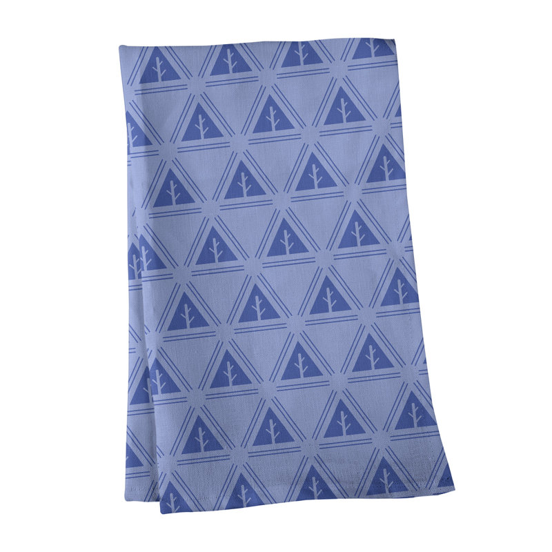 Theo Nath Tea Towel Kitchen Towel, Light Blue/Dark Blue, Poly Twill