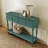 Mid-Century Console Table with 2 Drawers for Entry and Living Room, Green-695418291