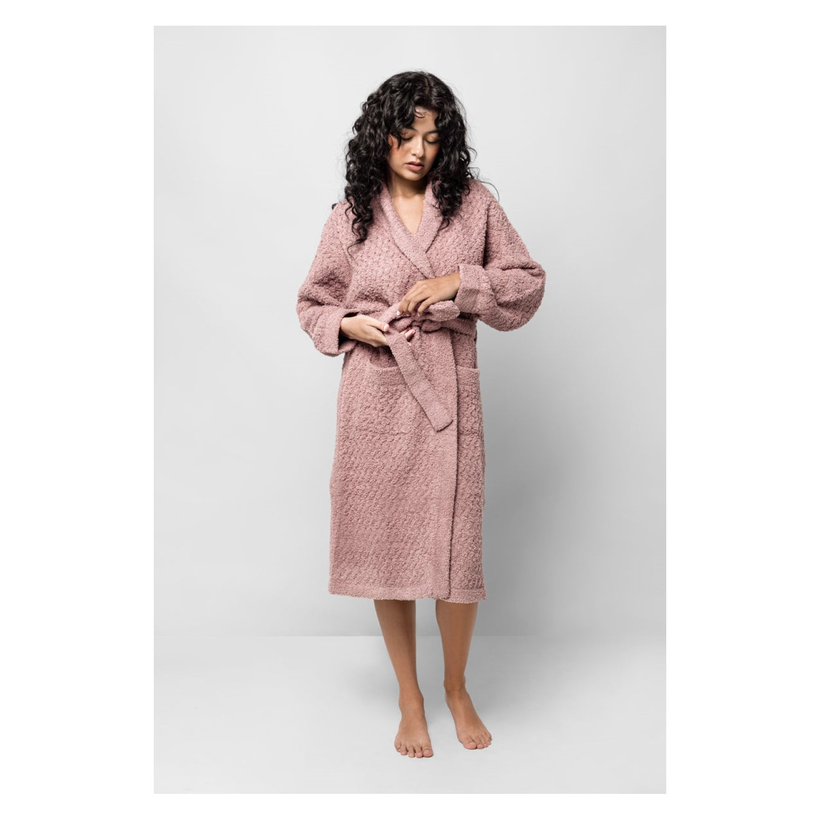 Snug Waffle Robe, S / M, Rose