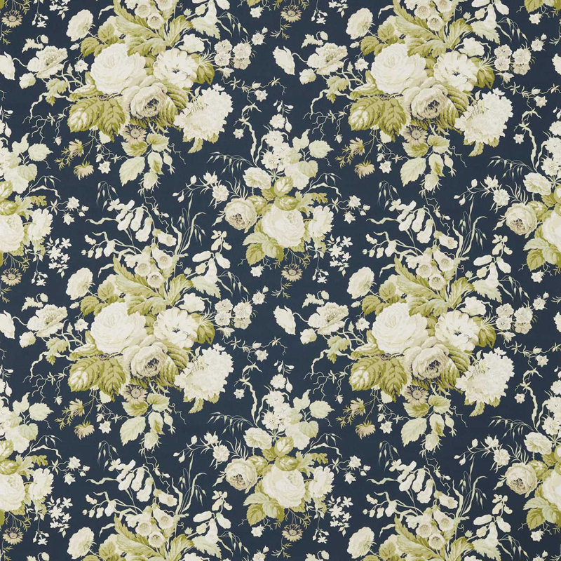 Stapleton Park Fabric, Navy/Olive