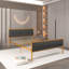 Lit plateforme tapissier en bois massif Rickmansworth-1001284917-1001284919
