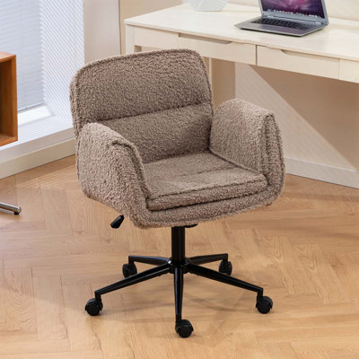 Fauteuil de bureau ergonomique pivotant à dossier épais pour le bureau à domicile, le meuble-lavabo et le salon