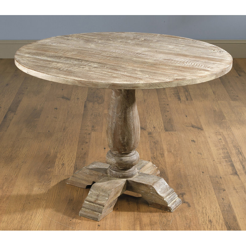 Table de salle à manger en bois massif Hermelinda, H 30 po x L 42 po x l 42 po
