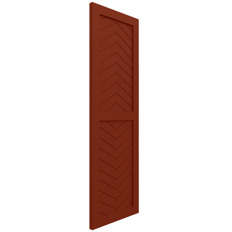 Volets de style moderne à deux panneaux EnduraCore, Rouge piment, 12"W, H 38 po