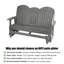 Fauteuil oscillant 3 places, dossier confortable et siège ergonomique, console rabattable avec porte-gobelet-515891565