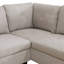 Canapé, canapé et méridienne modulaires en flanelle gris clair en forme de L faisant face à la droite-87463991-89287524